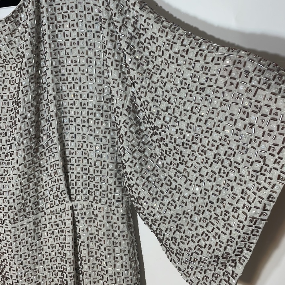 ASOS RED CARPET 16 Sequin Grid Kimono Midi Dress - Picture 9 of 13